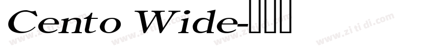Cento Wide字体转换